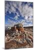 Red and White Sandstone Formations under Clouds-James Hager-Mounted Photographic Print