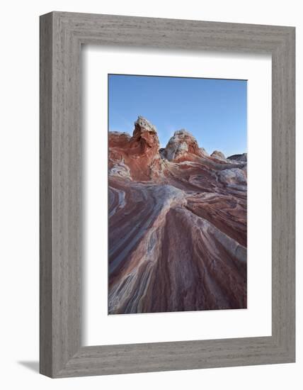 Red and White Sandstone Formations-James Hager-Framed Photographic Print