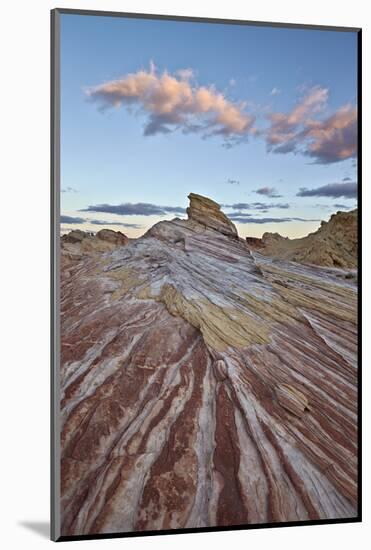 Red and White Sandstone Stripes at Sunrise-James-Mounted Photographic Print