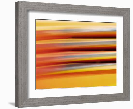 Red and yellow abstract of painted truck-Merrill Images-Framed Photographic Print