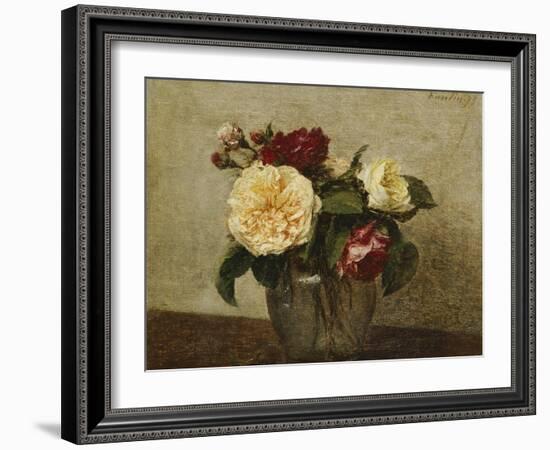 Red and Yellow Roses, 1879-Henri Fantin-Latour-Framed Giclee Print