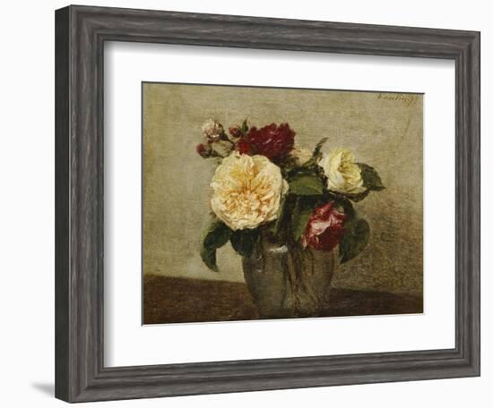 Red and Yellow Roses, 1879-Henri Fantin-Latour-Framed Giclee Print