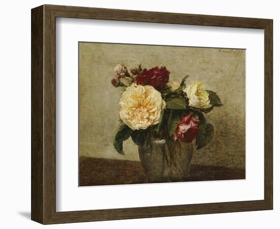 Red and Yellow Roses, 1879-Henri Fantin-Latour-Framed Giclee Print