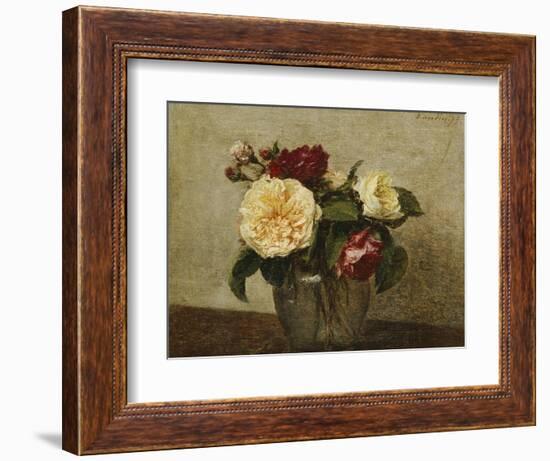 Red and Yellow Roses, 1879-Henri Fantin-Latour-Framed Giclee Print