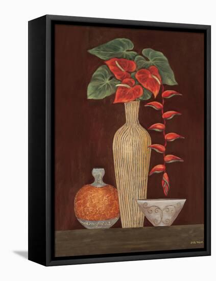 Red Anthuriums-Eva Misa-Framed Stretched Canvas