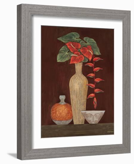 Red Anthuriums-Eva Misa-Framed Art Print