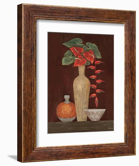 Red Anthuriums-Eva Misa-Framed Premium Giclee Print