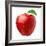 Red Apple on White Background-Alex Staroseltsev-Framed Photographic Print