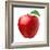 Red Apple on White Background-Alex Staroseltsev-Framed Premium Photographic Print