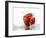 Red Apple with Splashing Water-Michael Löffler-Framed Photographic Print