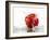 Red Apple with Splashing Water-Michael Löffler-Framed Photographic Print