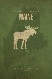MAINE State Minimalist Posters-Red Atlas Designs-Giclee Print