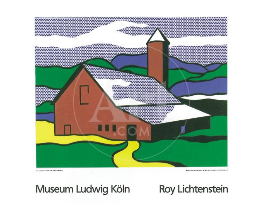 Red Barn Ii 1969 Serigraph By Roy Lichtenstein Art Com