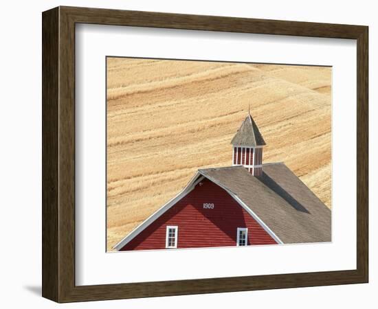 Red Barn in a Wheat Field-Darrell Gulin-Framed Photographic Print