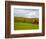 Red Barn in Green Field in Autumn-Lew Robertson-Framed Photographic Print