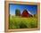 Red Barn in Long Grass-Bob Krist-Framed Premier Image Canvas