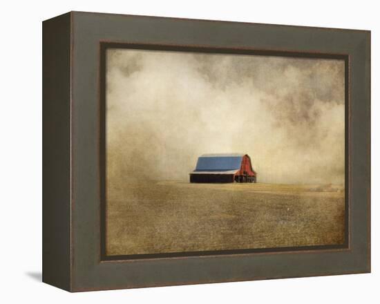 Red Barn in Missouri-Jai Johnson-Framed Premier Image Canvas