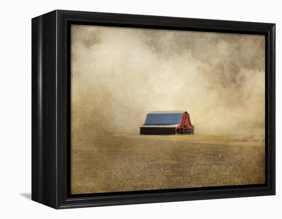 Red Barn in Missouri-Jai Johnson-Framed Premier Image Canvas