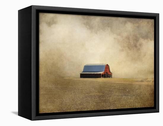 Red Barn in Missouri-Jai Johnson-Framed Premier Image Canvas