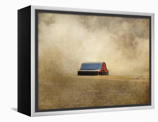 Red Barn in Missouri-Jai Johnson-Framed Premier Image Canvas