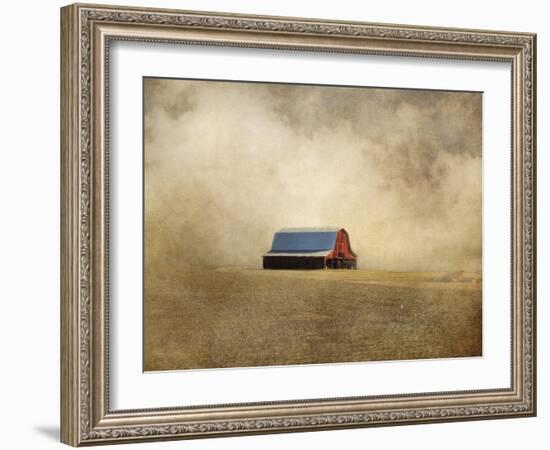 Red Barn in Missouri-Jai Johnson-Framed Giclee Print