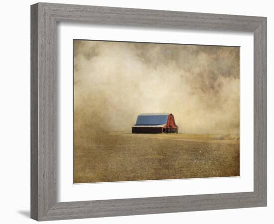 Red Barn in Missouri-Jai Johnson-Framed Giclee Print