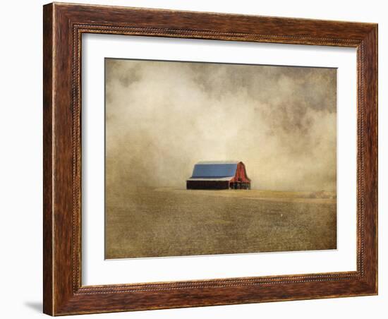 Red Barn in Missouri-Jai Johnson-Framed Giclee Print