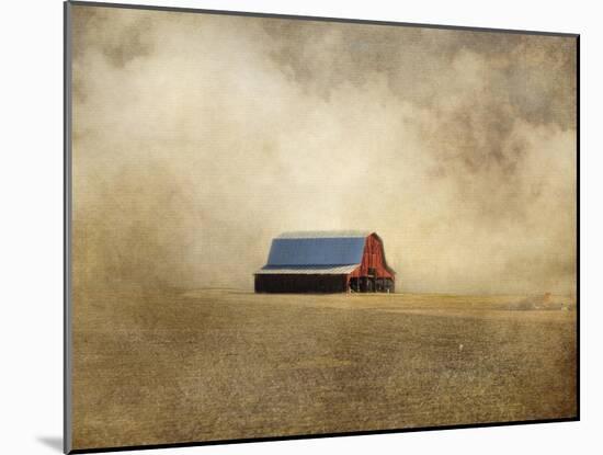 Red Barn in Missouri-Jai Johnson-Mounted Giclee Print