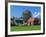 Red Barn in the Hood Valley, Mt Hood, Oregon, USA-Chuck Haney-Framed Photographic Print