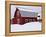 Red Barn in the Snow-James Randklev-Framed Premier Image Canvas