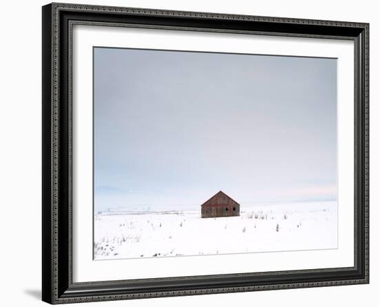 Red Barn near Hamilton Montana-Jason Savage-Framed Art Print