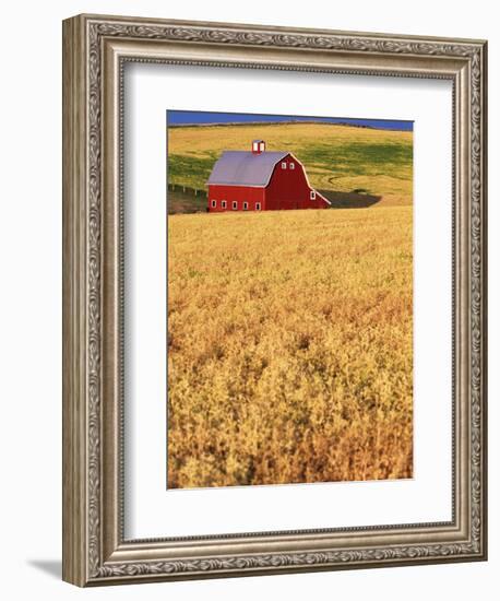 Red Barn on Rolling Hills-Stuart Westmorland-Framed Photographic Print