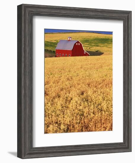 Red Barn on Rolling Hills-Stuart Westmorland-Framed Photographic Print