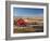 Red Barn, Pincher Creek, Alberta, Canada-Walter Bibikow-Framed Photographic Print