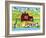 Red Barn Quilt House-Cheryl Bartley-Framed Giclee Print