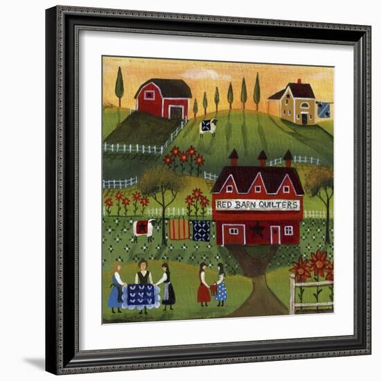 Red Barn Quilters-Cheryl Bartley-Framed Premium Giclee Print