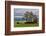 Red Barn under Stormy Skies with Green Peas, Palouse, Washington, USA-Jaynes Gallery-Framed Photographic Print