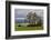 Red Barn under Stormy Skies with Green Peas, Palouse, Washington, USA-Jaynes Gallery-Framed Photographic Print