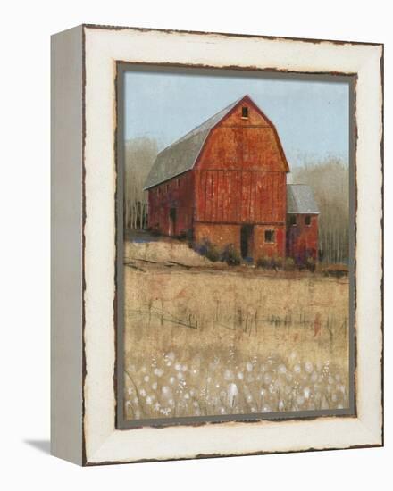 Red Barn View I-Tim O'toole-Framed Stretched Canvas