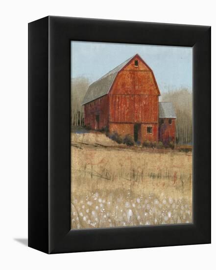 Red Barn View I-Tim O'toole-Framed Stretched Canvas