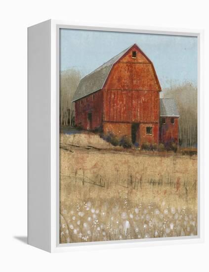 Red Barn View I-Tim O'toole-Framed Stretched Canvas