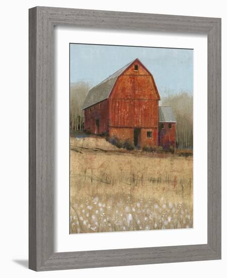 Red Barn View I-Tim OToole-Framed Art Print