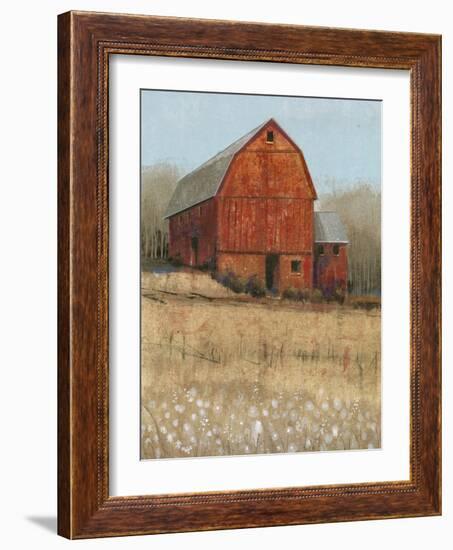 Red Barn View I-Tim OToole-Framed Art Print