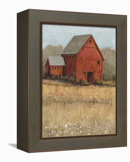 Red Barn View II-Tim O'toole-Framed Stretched Canvas