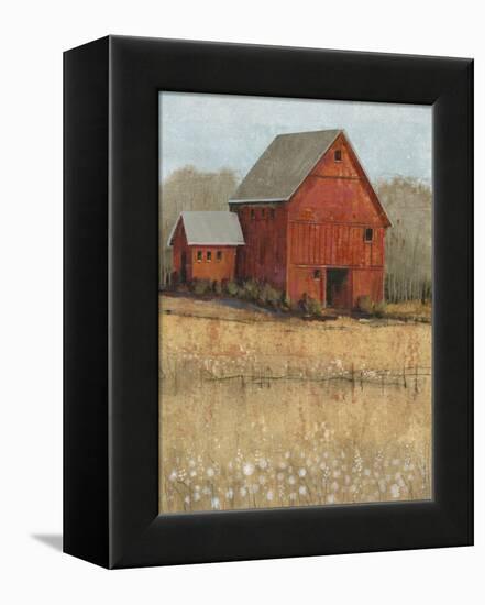 Red Barn View II-Tim O'toole-Framed Stretched Canvas