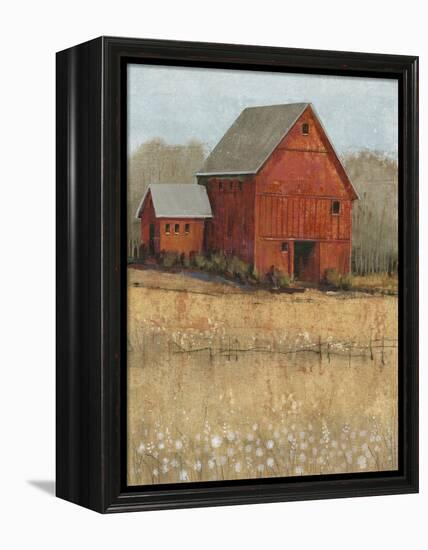 Red Barn View II-Tim O'toole-Framed Stretched Canvas