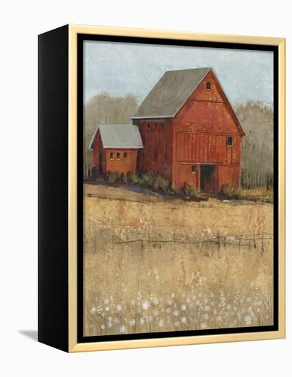 Red Barn View II-Tim O'toole-Framed Stretched Canvas