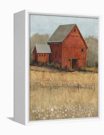 Red Barn View II-Tim O'toole-Framed Stretched Canvas