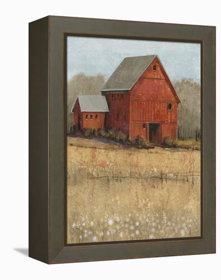 Red Barn View II-Tim O'toole-Framed Stretched Canvas