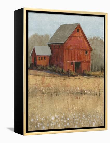 Red Barn View II-Tim O'toole-Framed Stretched Canvas